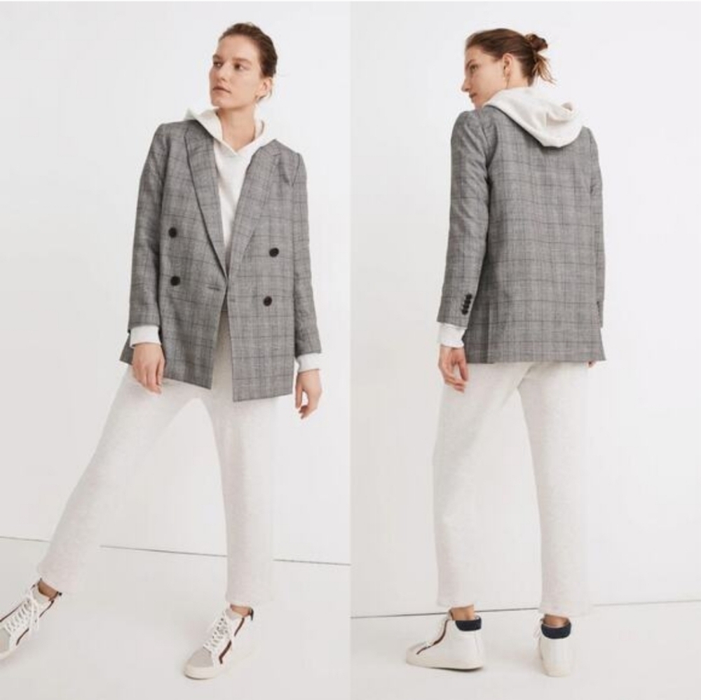 Madewell Caldwell Overized Plaid Double-Breasted Blazer Jacket - Picture 11 of 11